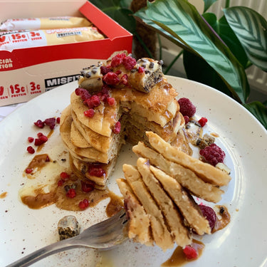 White Choc Speculoos Vegan Protein Pancakes